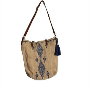 Lucky blue and tan shoulder bag